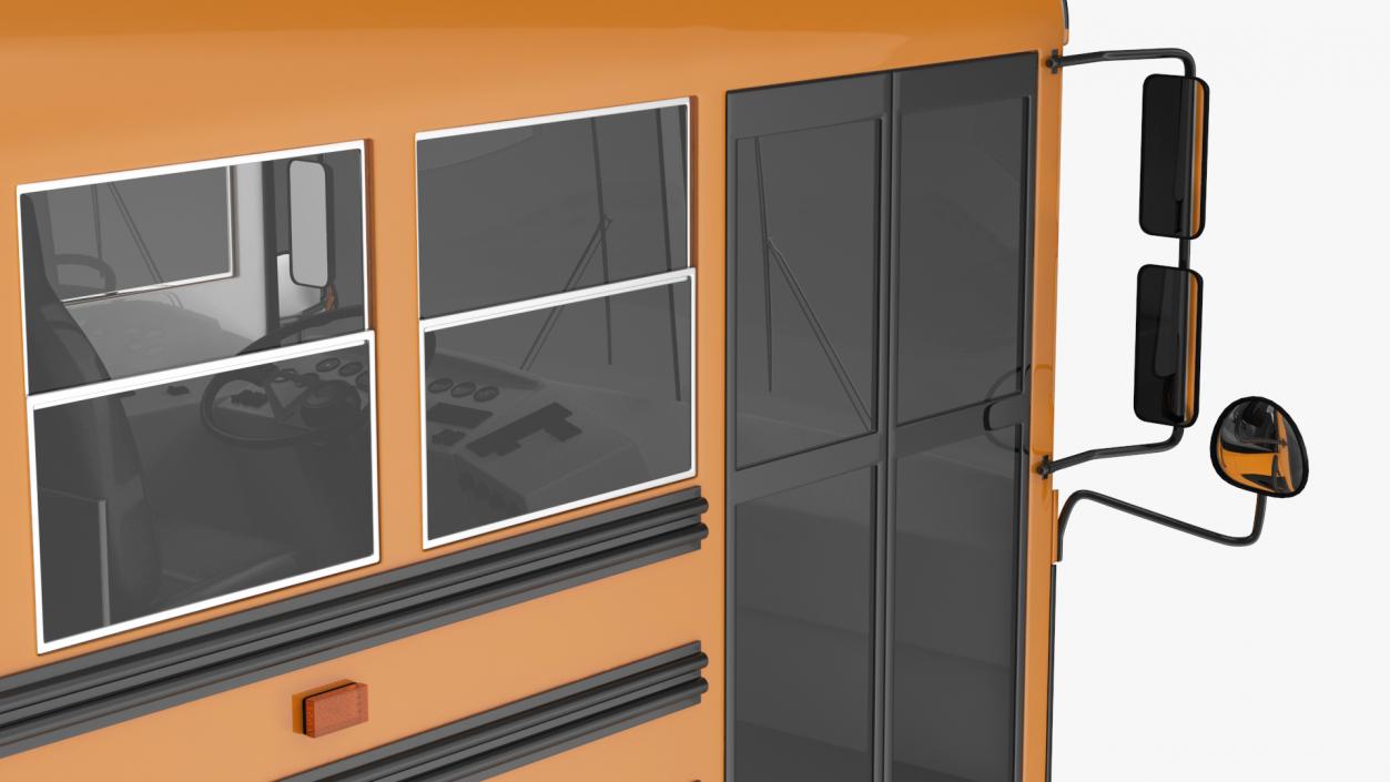 3D Electric School Bus Rigged