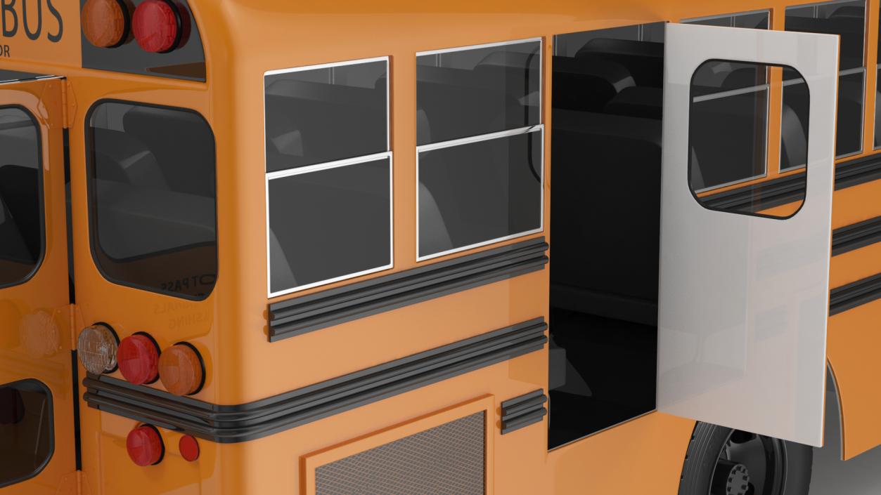 3D Electric School Bus Rigged