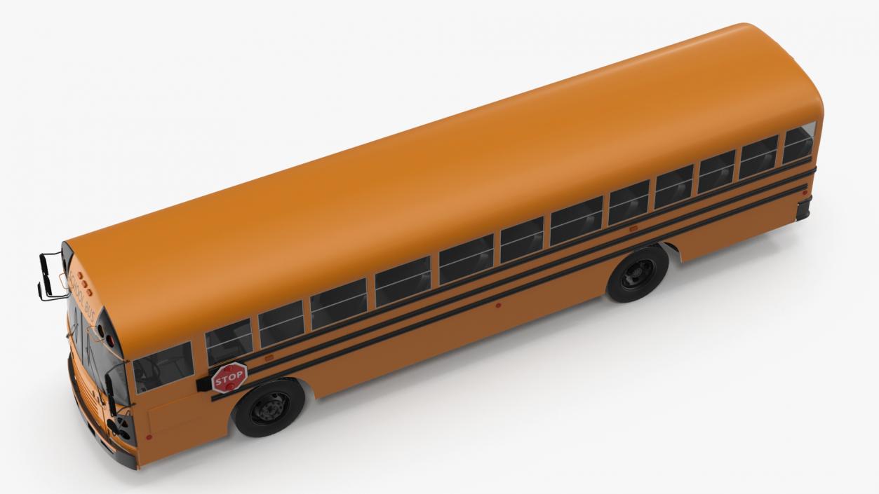 3D Electric School Bus Rigged