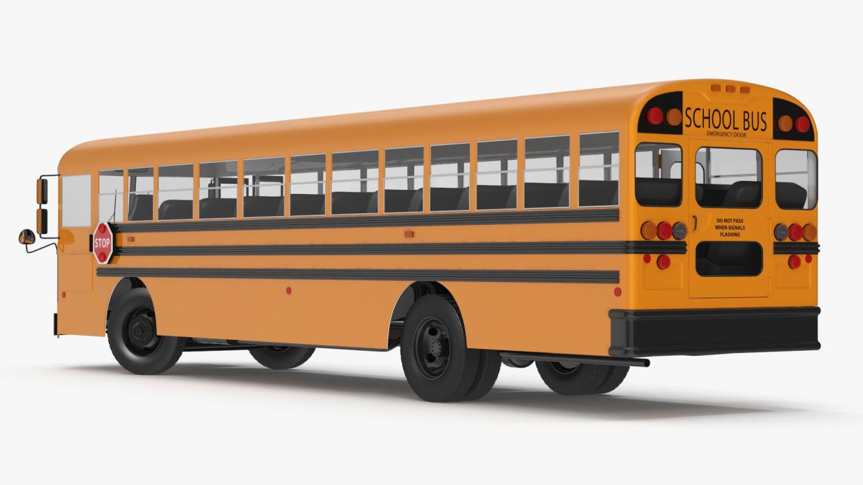 3D Electric School Bus Rigged