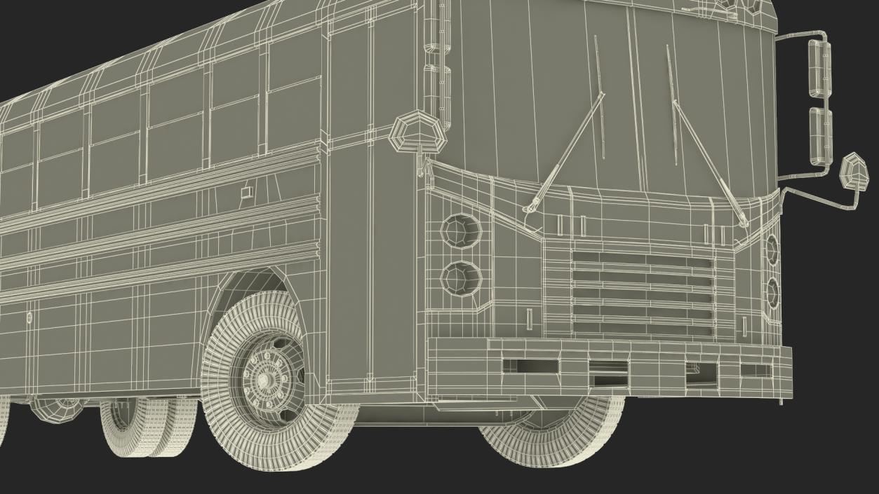 3D Electric School Bus Rigged