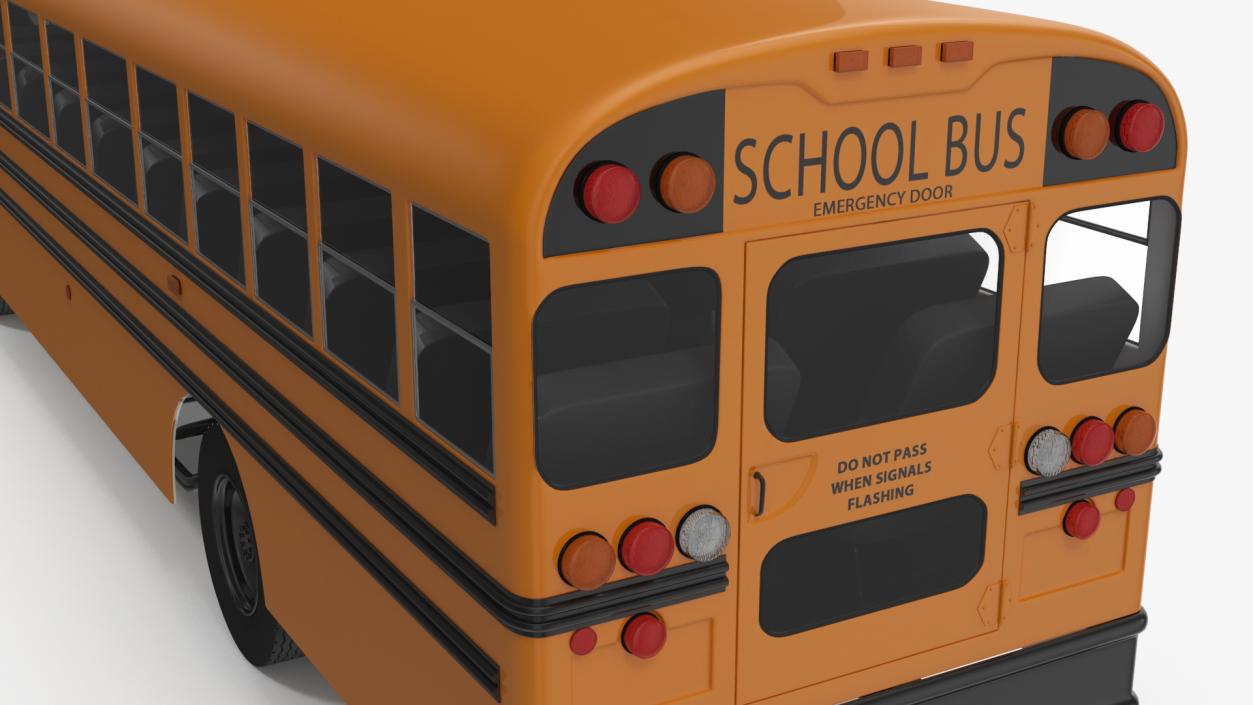 3D Electric School Bus Rigged