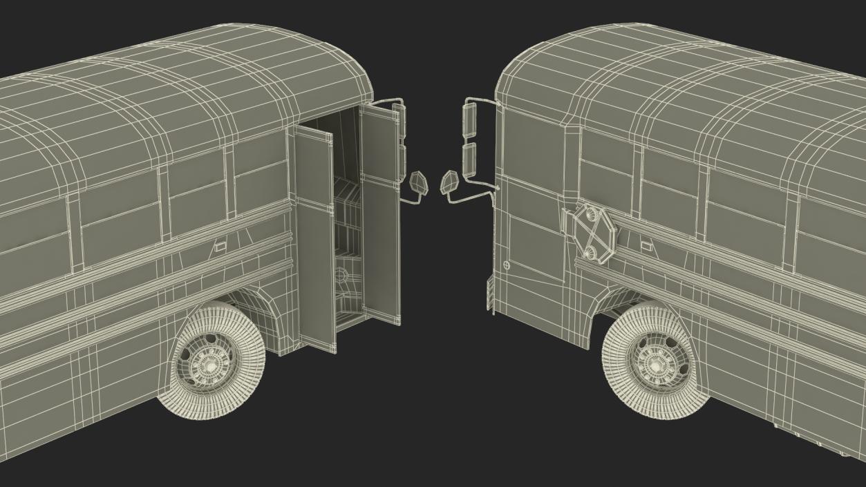 3D Electric School Bus Rigged