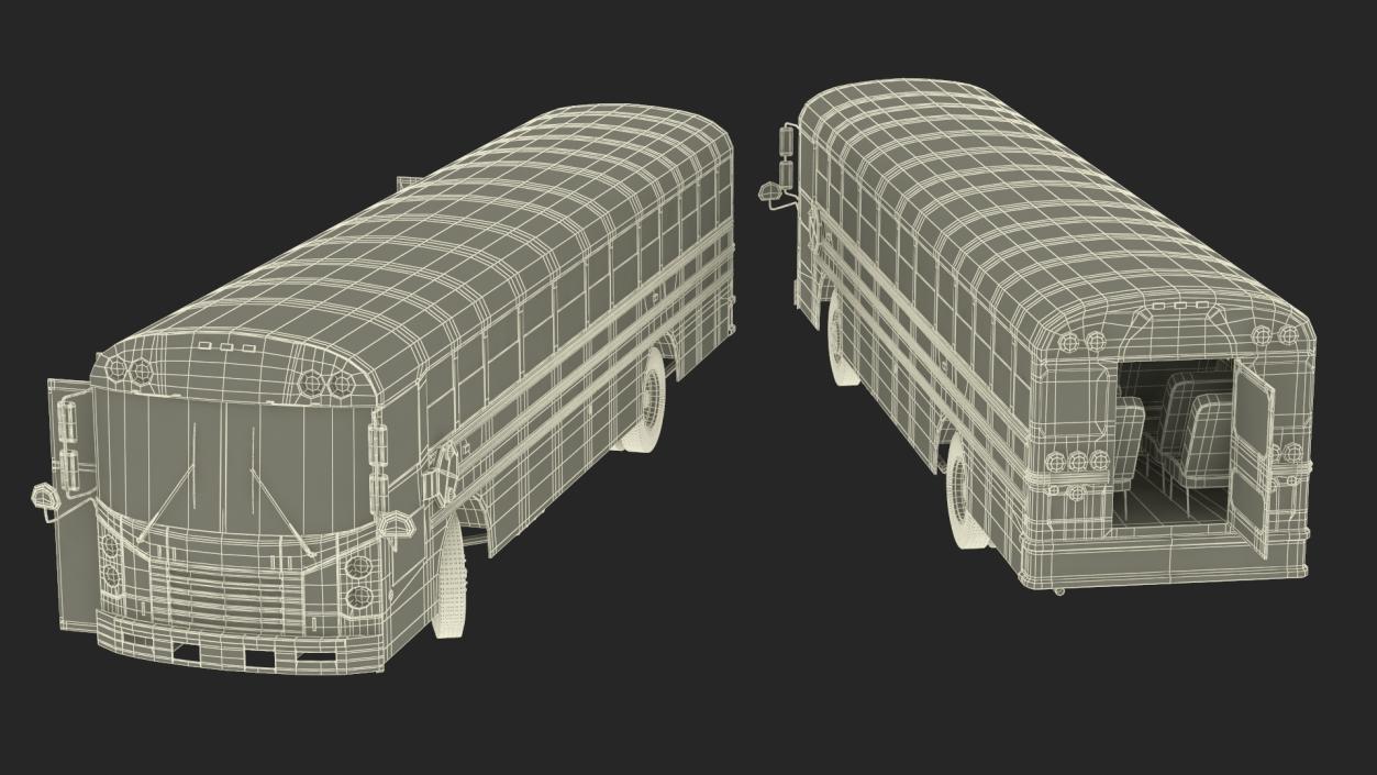 3D Electric School Bus Rigged