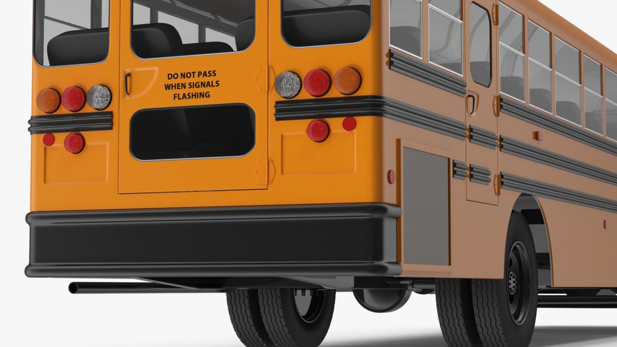 3D Electric School Bus Rigged