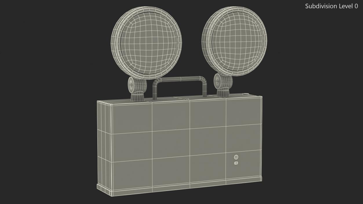 Twin Head Emergency Light SAMCOM ETL210 3D model