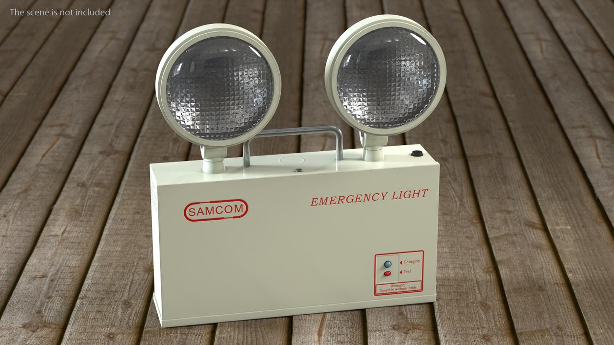 Twin Head Emergency Light SAMCOM ETL210 3D model