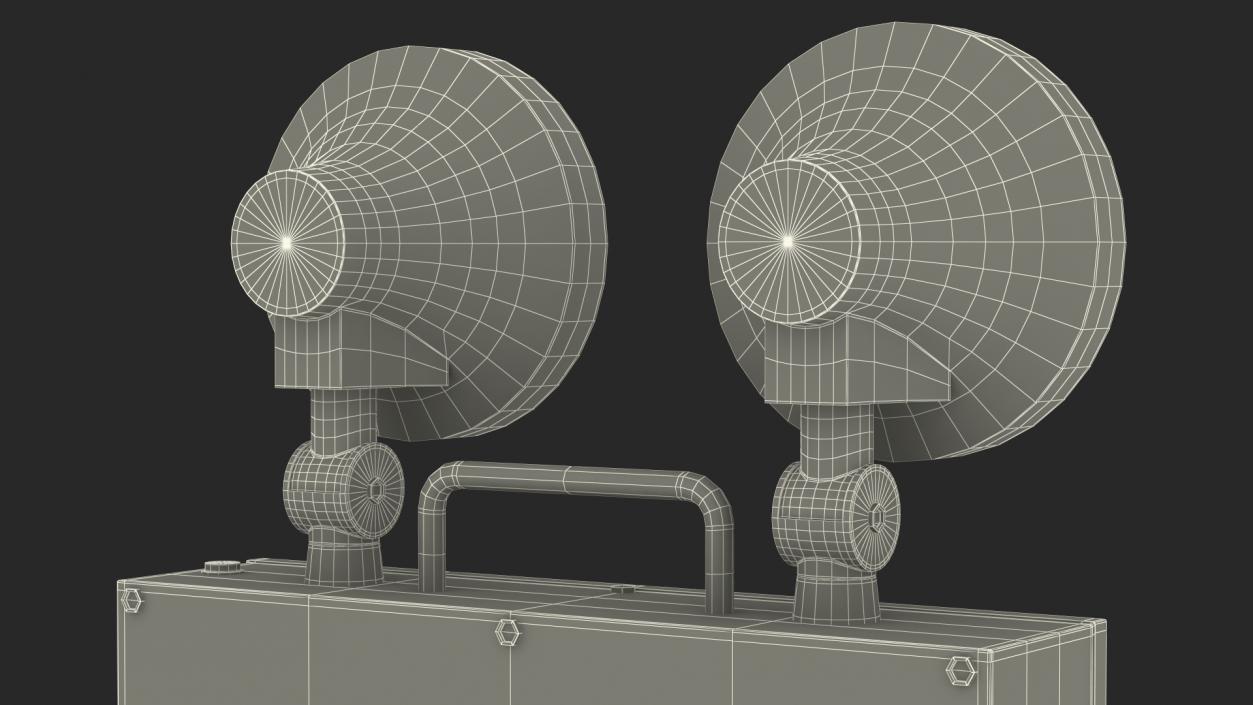 Twin Head Emergency Light SAMCOM ETL210 3D model