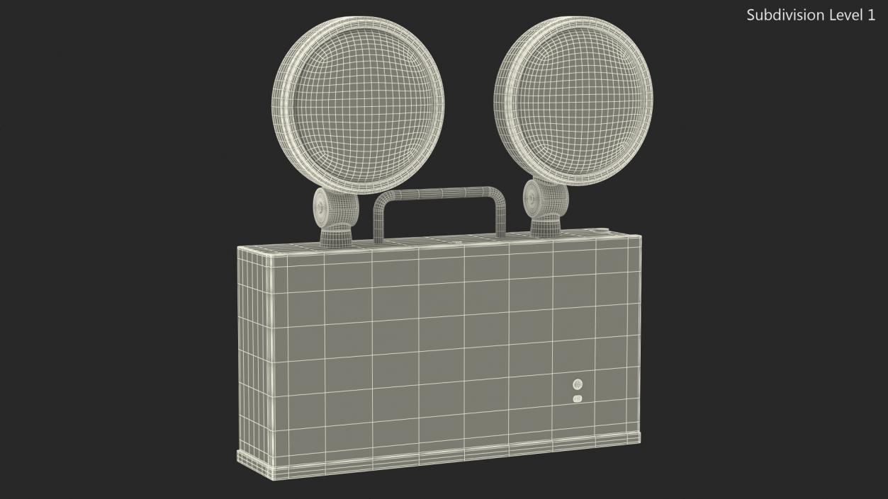 Twin Head Emergency Light SAMCOM ETL210 3D model