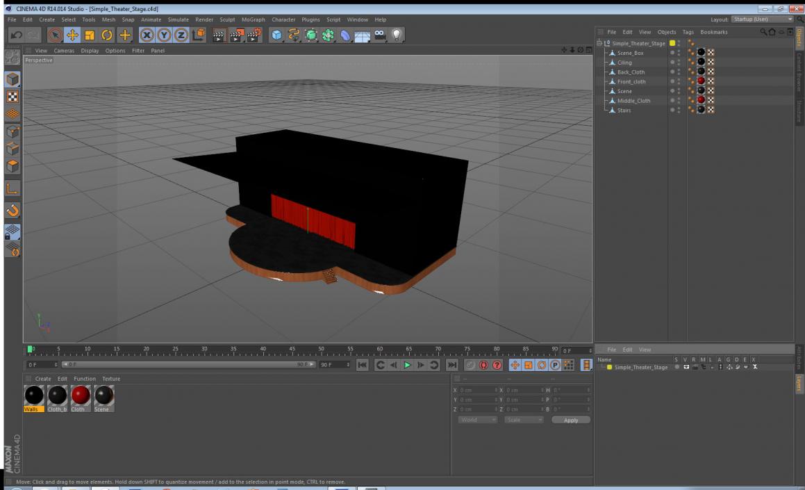 3D model Simple Theater Stage