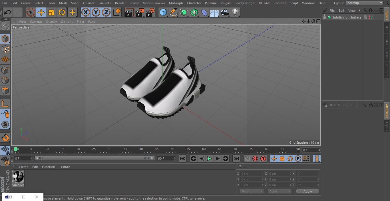 Sneakers White 3D model