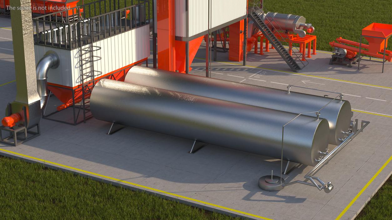 3D model Oil Storage Tanks Collection 4