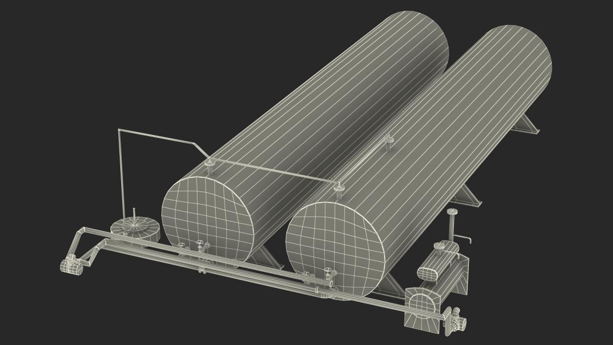 3D model Oil Storage Tanks Collection 4