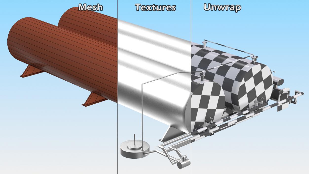 3D model Oil Storage Tanks Collection 4