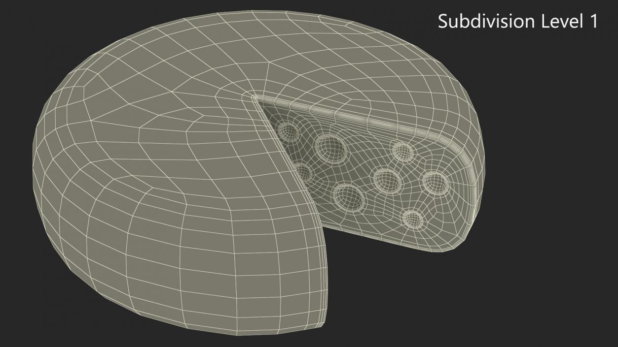 Cartoon Head of Cheese 3D