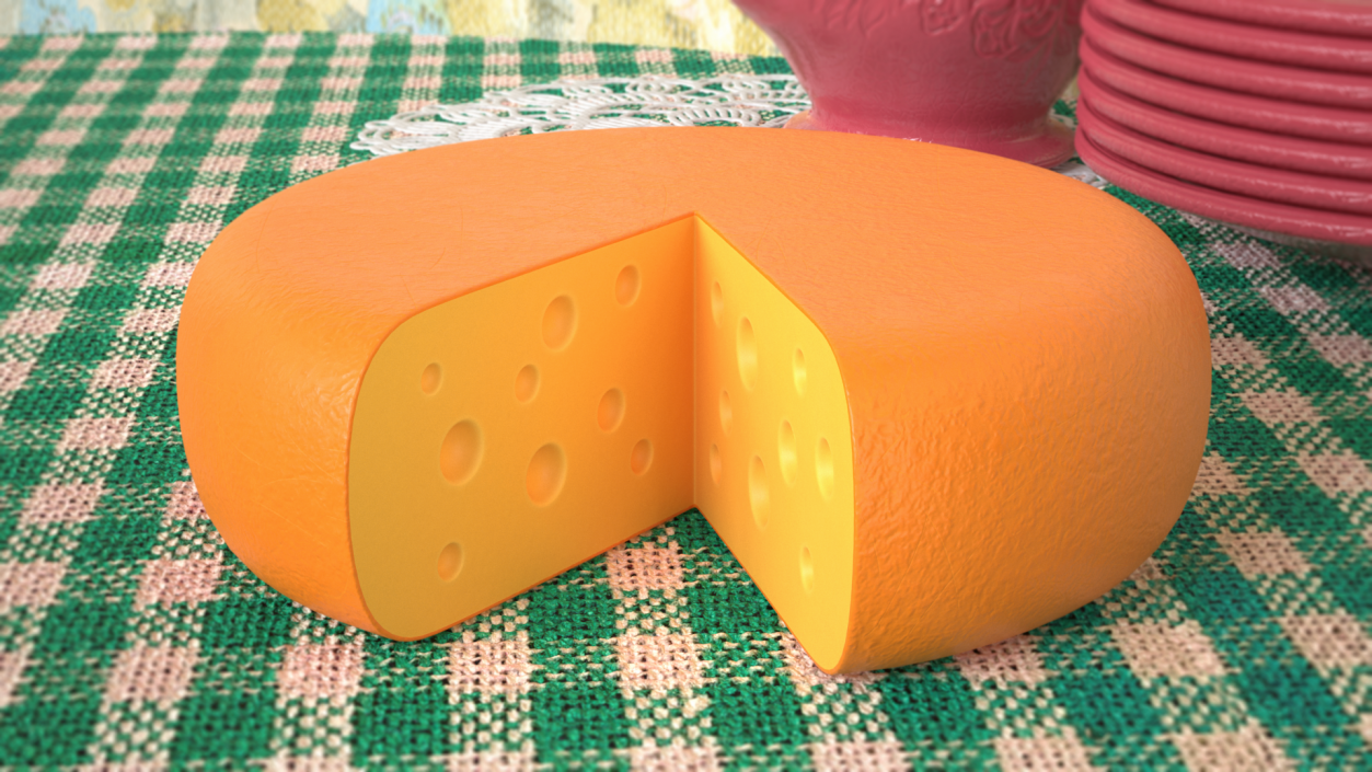 Cartoon Head of Cheese 3D