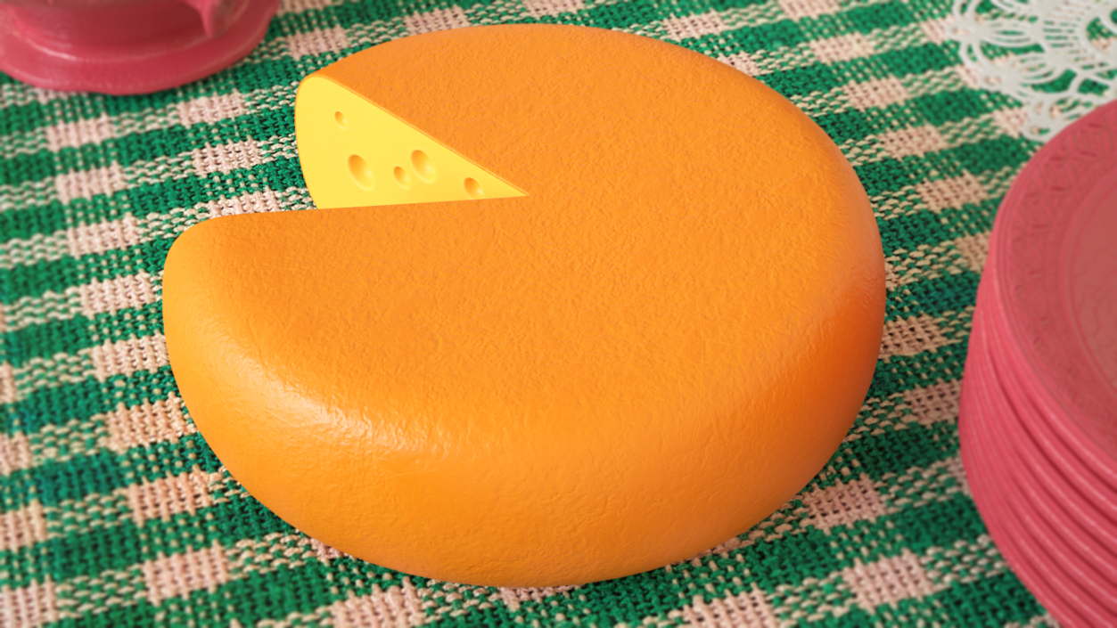 Cartoon Head of Cheese 3D