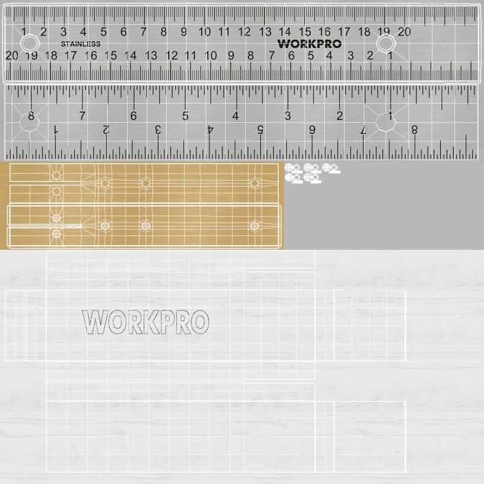 Workpro Carpentry Squares Set 3D model