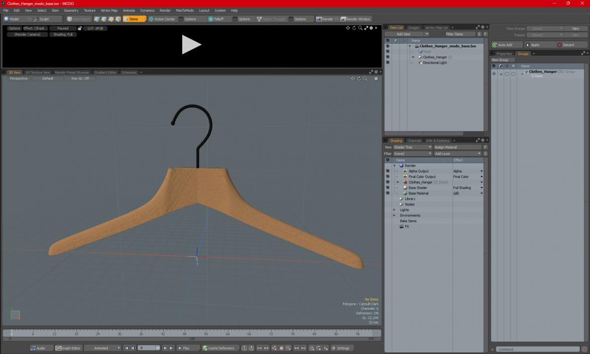 Clothes Hanger 3D model