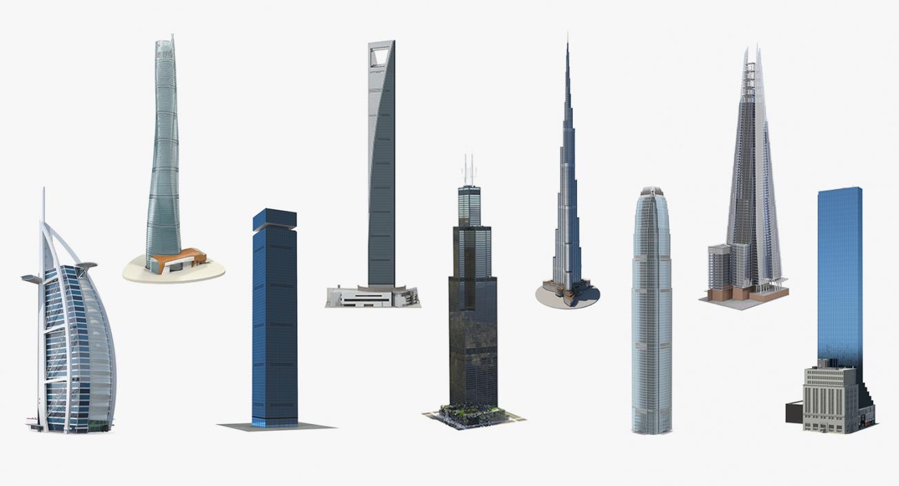 Skyscrapers Collection 7 3D model