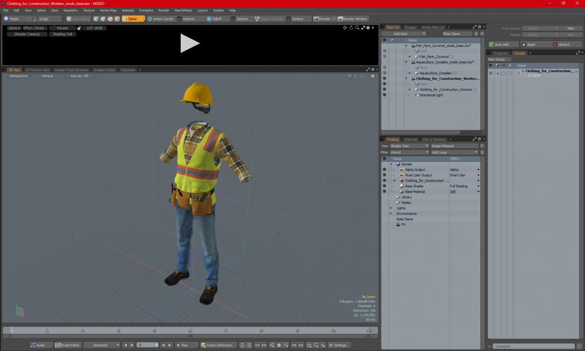 3D Clothing for Construction Workers model