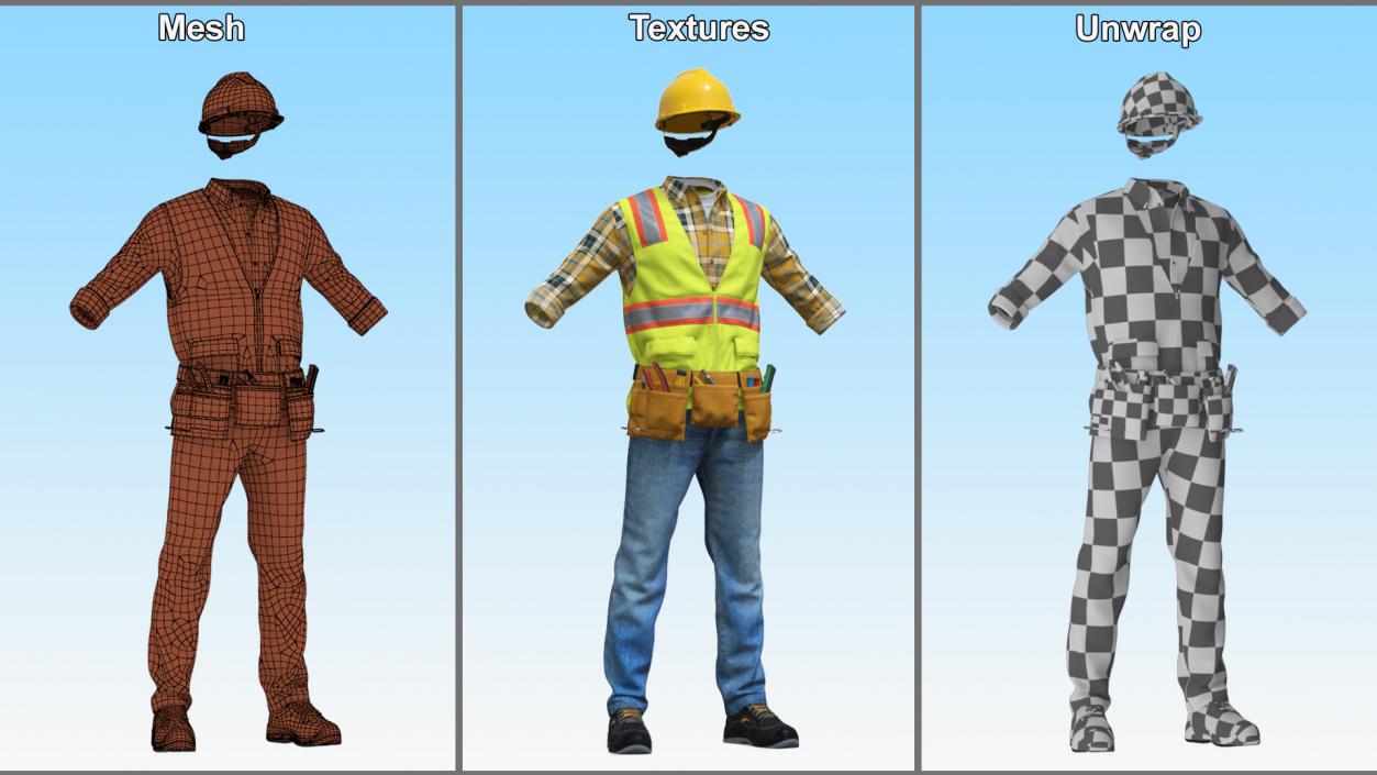 3D Clothing for Construction Workers model