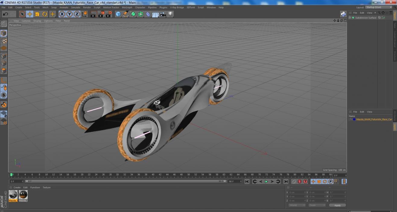 3D model Mazda KAAN Futuristic Race Car