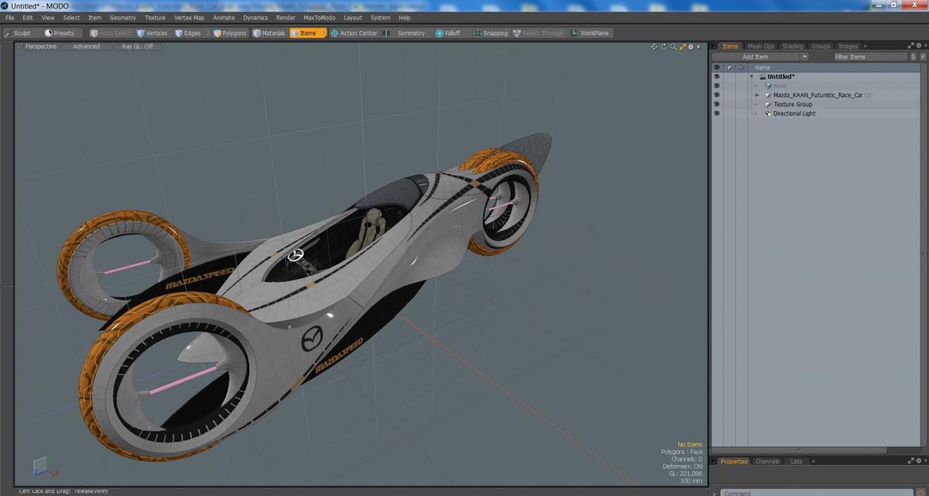 3D model Mazda KAAN Futuristic Race Car