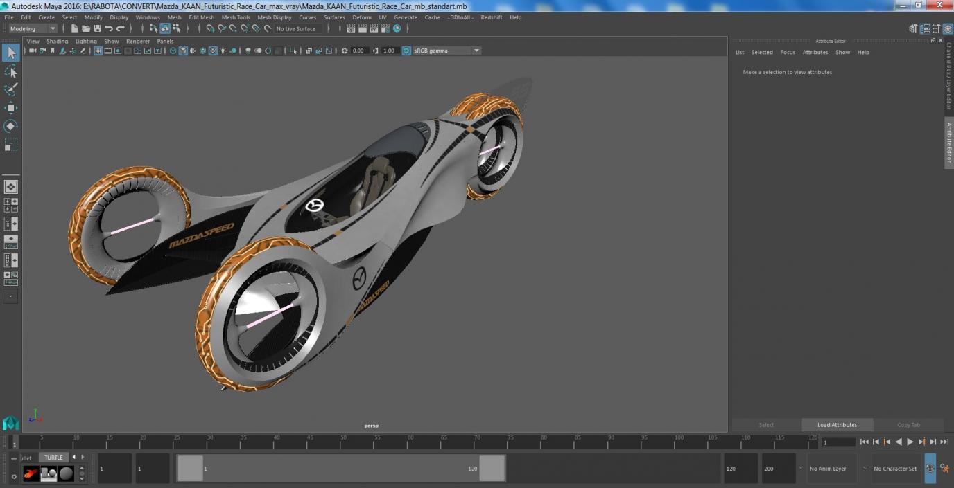 3D model Mazda KAAN Futuristic Race Car