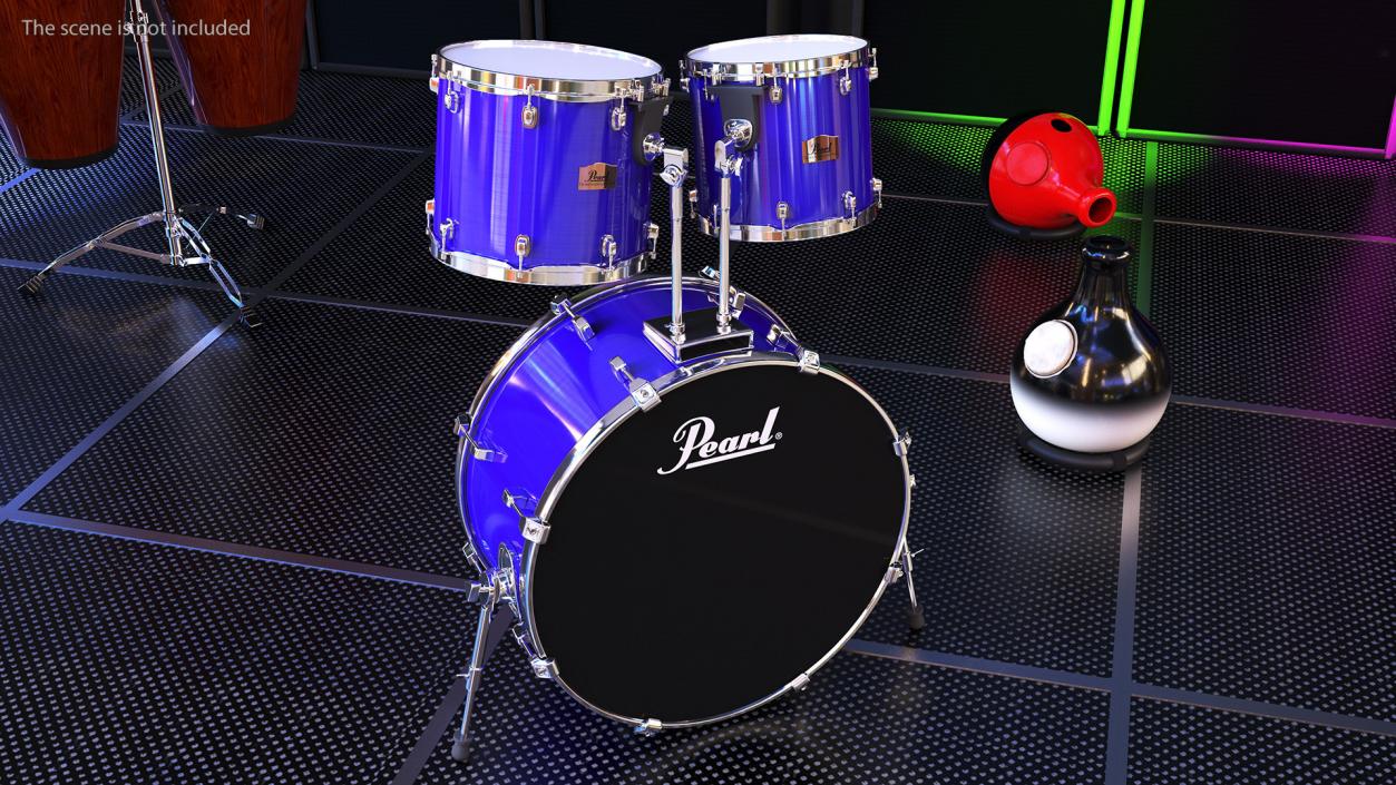 3D Bass Drum and Rack Toms model