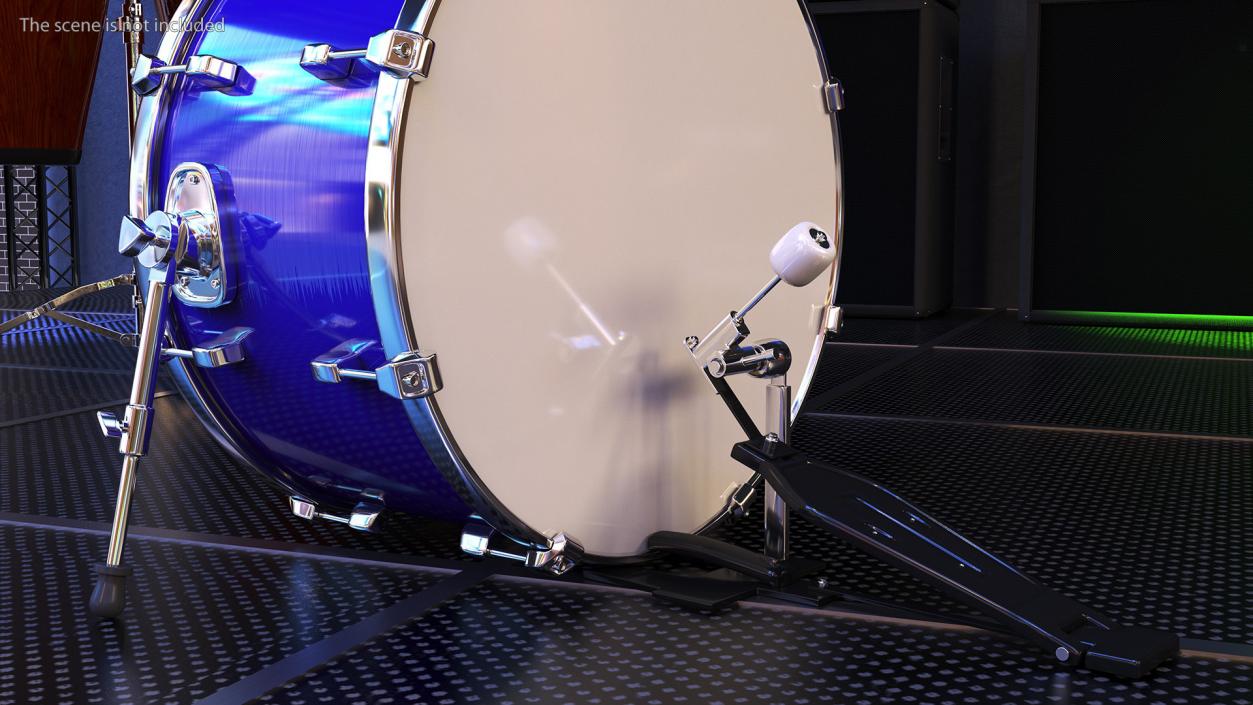 3D Bass Drum and Rack Toms model