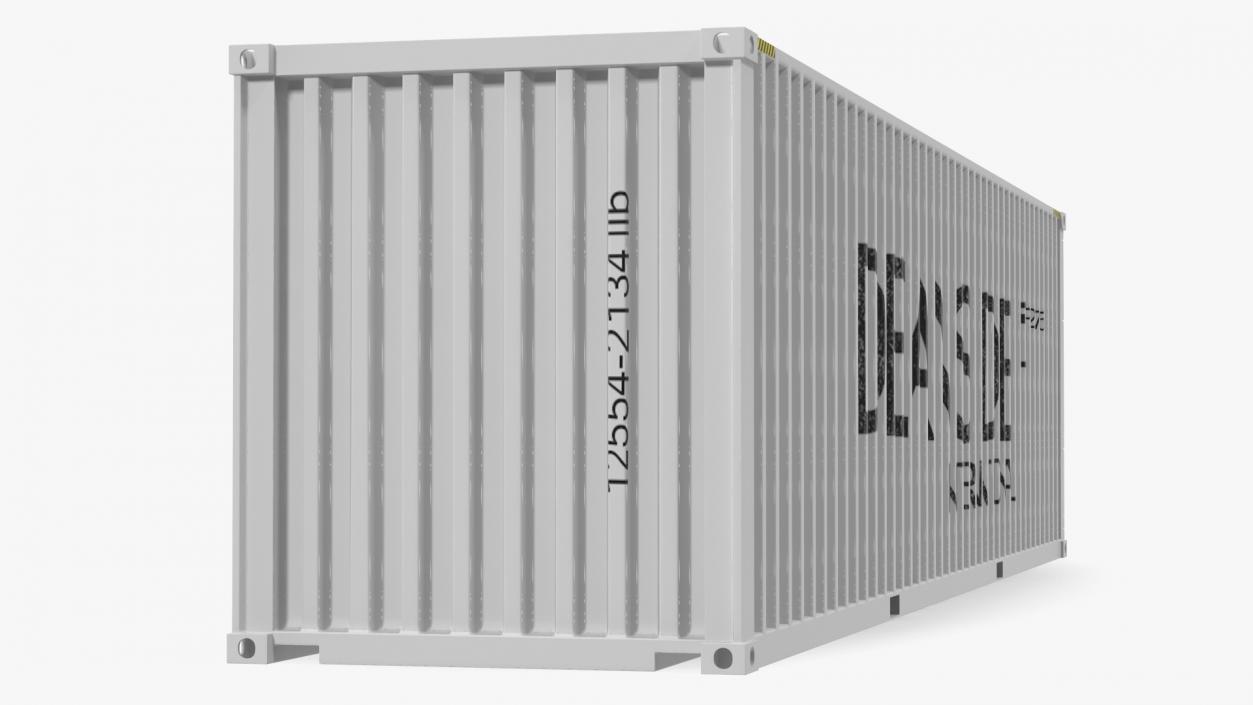 3D model Cargo Shipping Container 40FT White