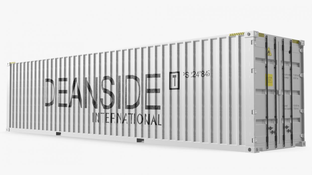 3D model Cargo Shipping Container 40FT White