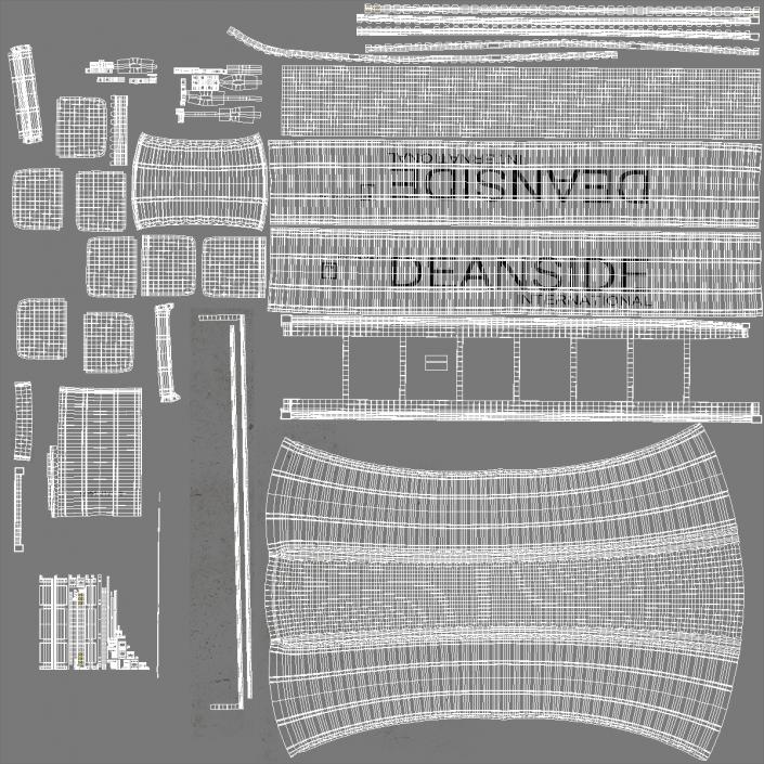 3D model Cargo Shipping Container 40FT White