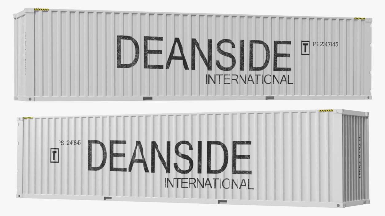 3D model Cargo Shipping Container 40FT White