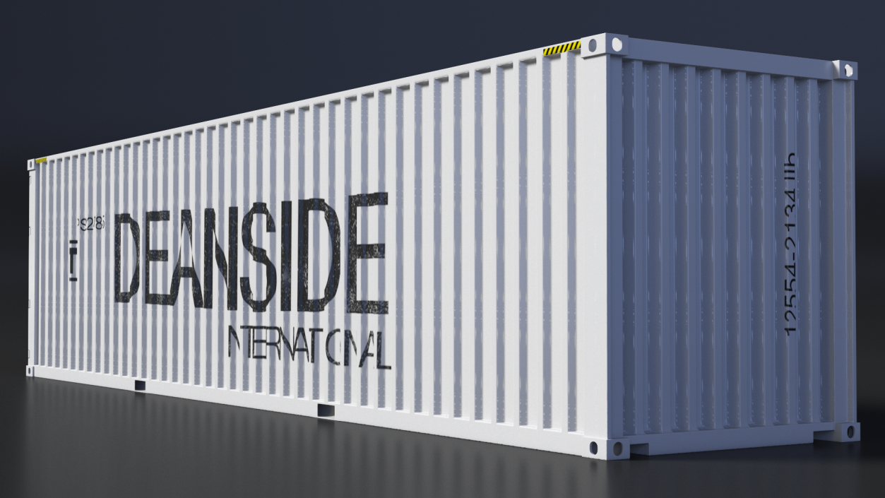 3D model Cargo Shipping Container 40FT White