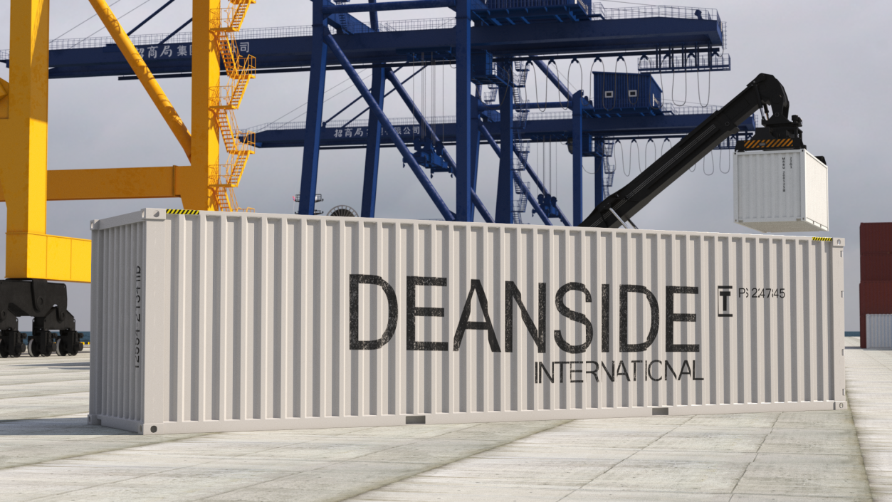 3D model Cargo Shipping Container 40FT White