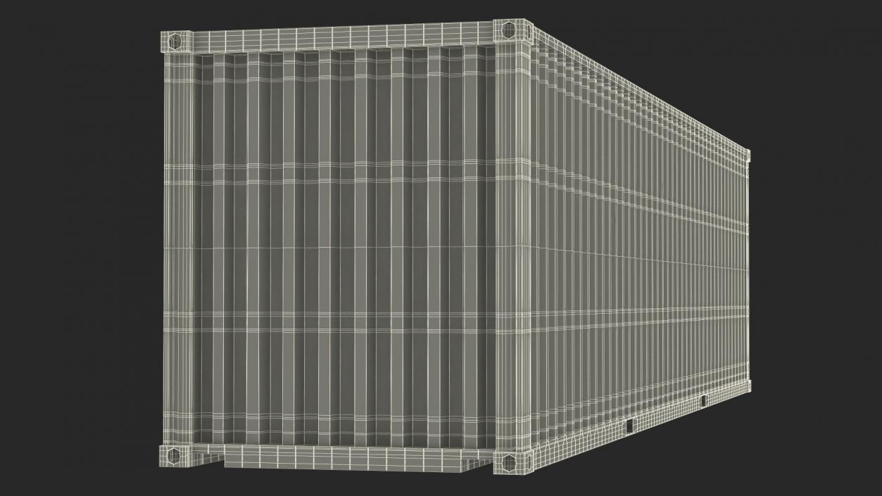 3D model Cargo Shipping Container 40FT White