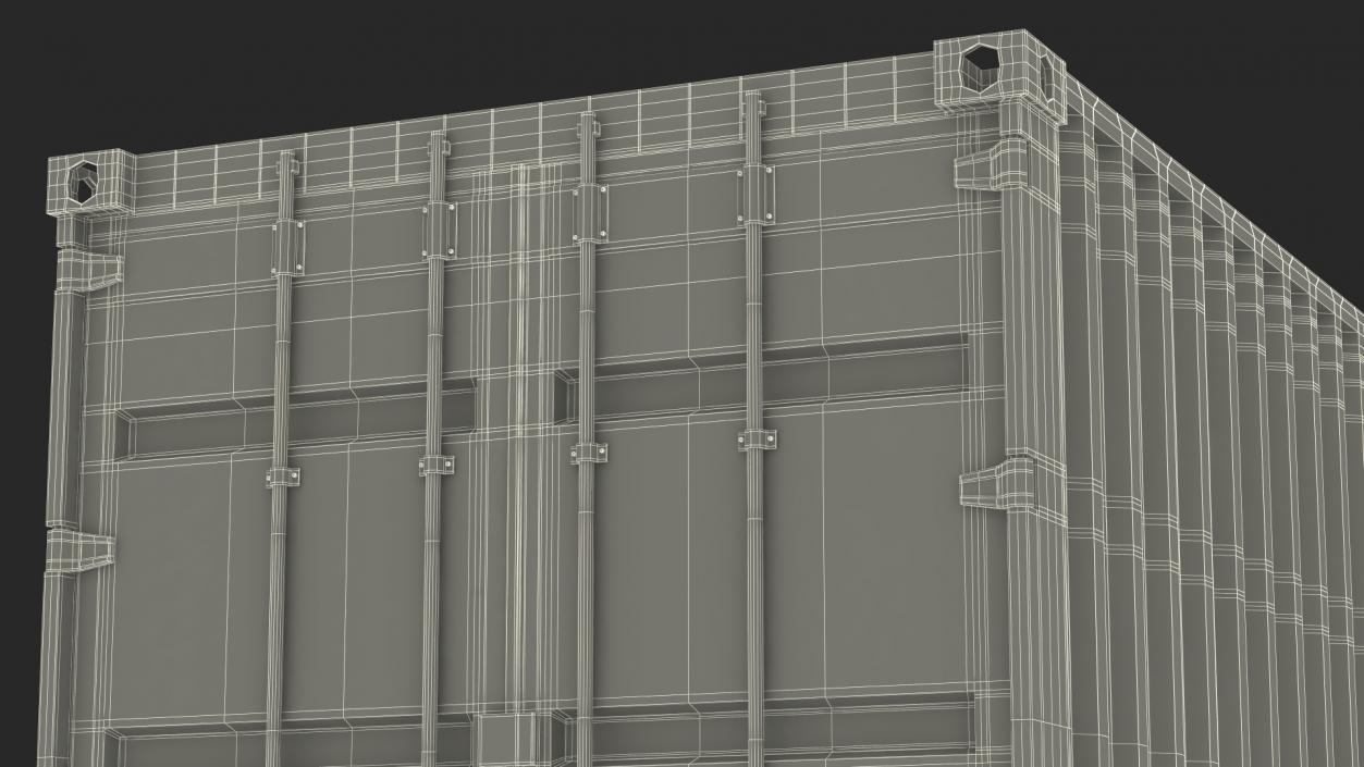 3D model Cargo Shipping Container 40FT White