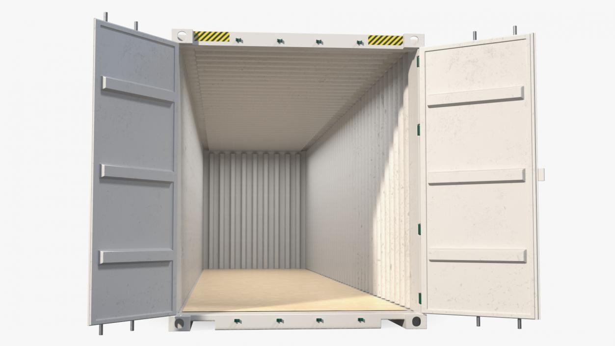 3D model Cargo Shipping Container 40FT White