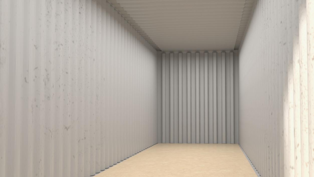 3D model Cargo Shipping Container 40FT White