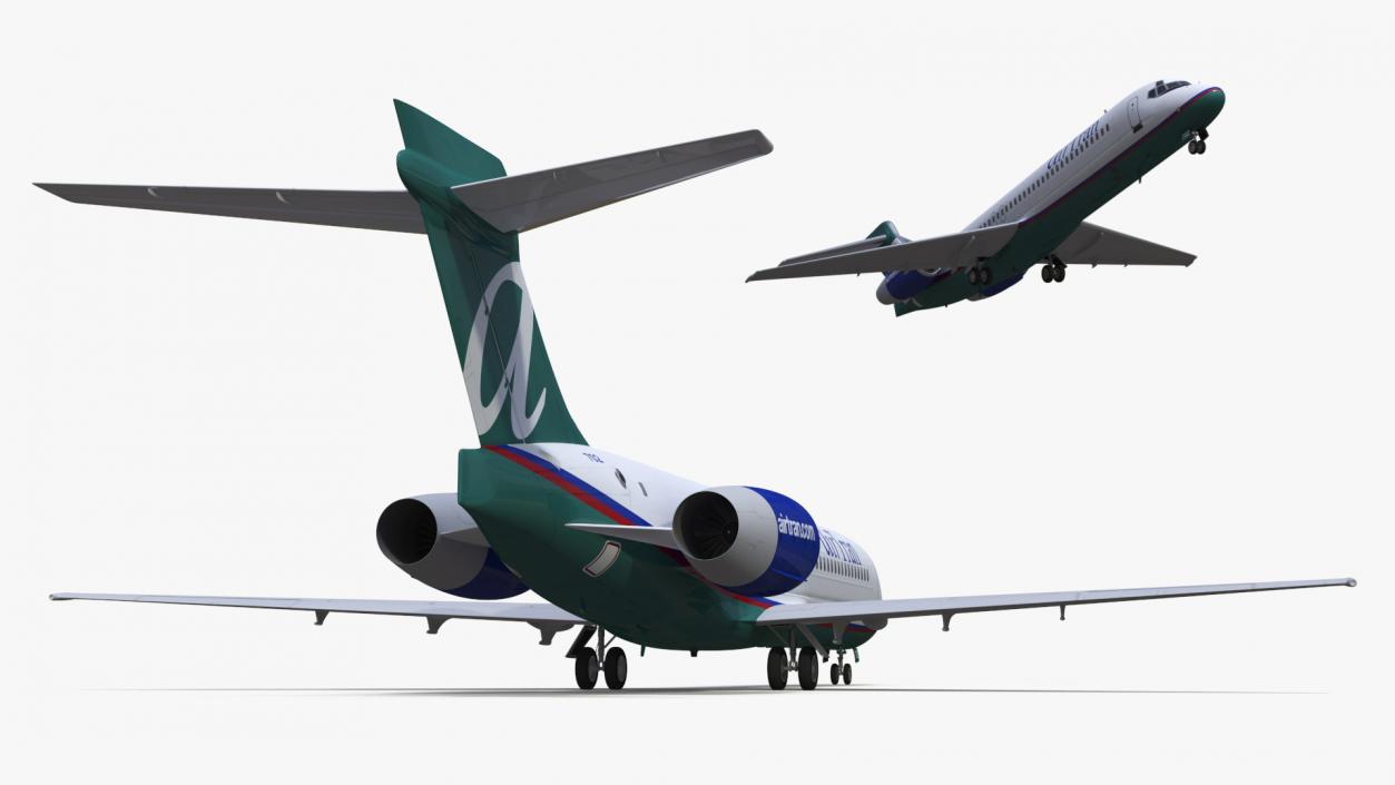 3D Boeing 717 AirTran Airways