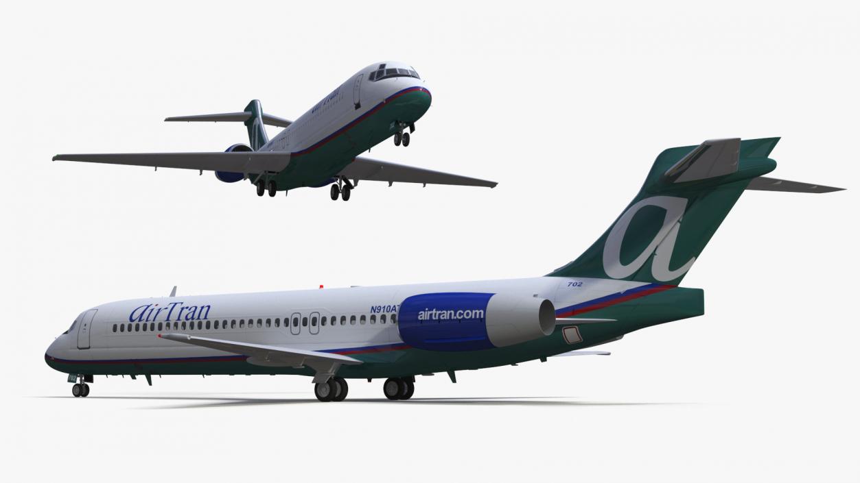 3D Boeing 717 AirTran Airways