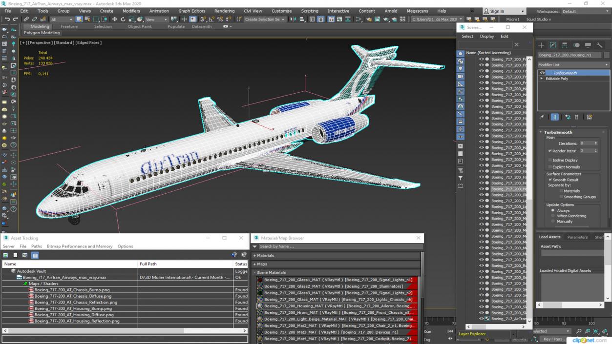 3D Boeing 717 AirTran Airways