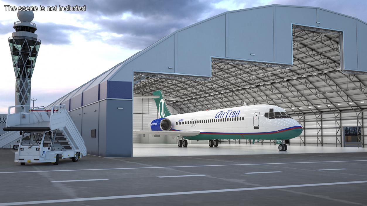 3D Boeing 717 AirTran Airways