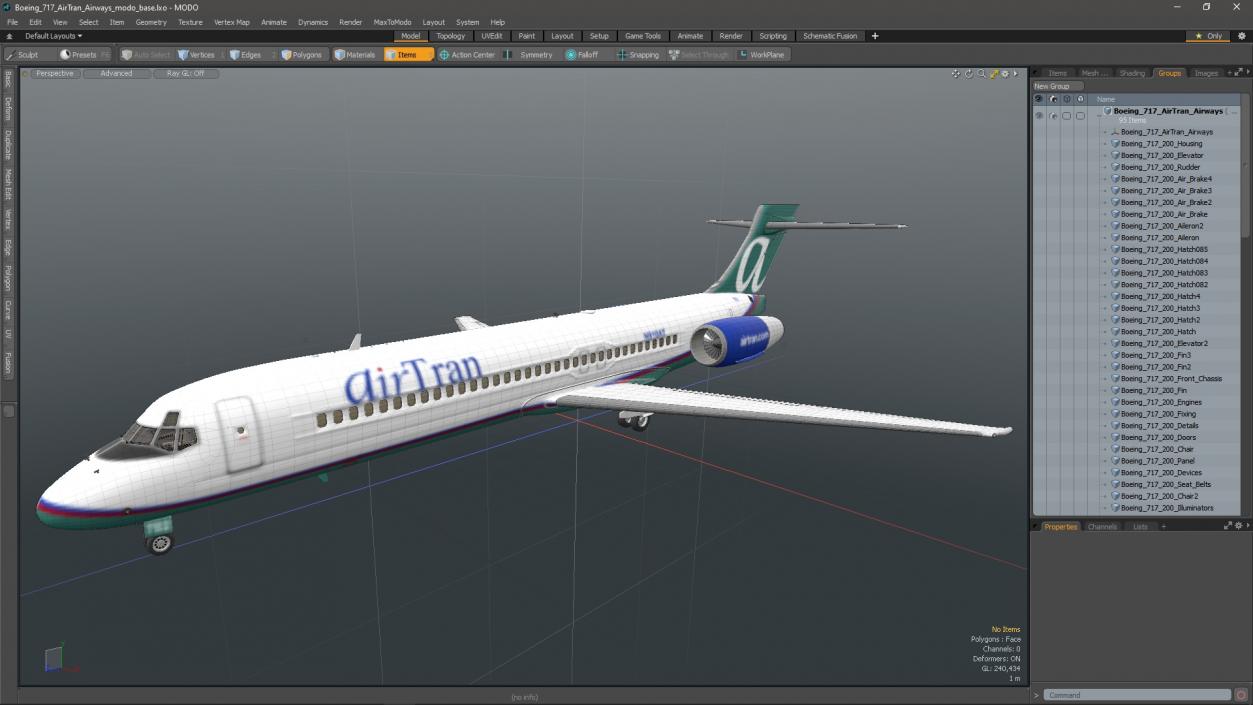 3D Boeing 717 AirTran Airways