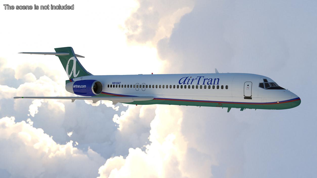 3D Boeing 717 AirTran Airways