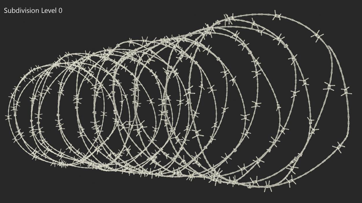 Razor Wire Obstacle 3D model