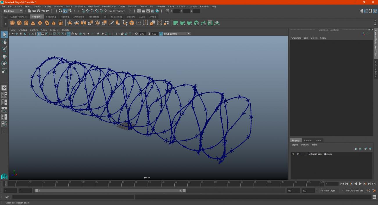 Razor Wire Obstacle 3D model