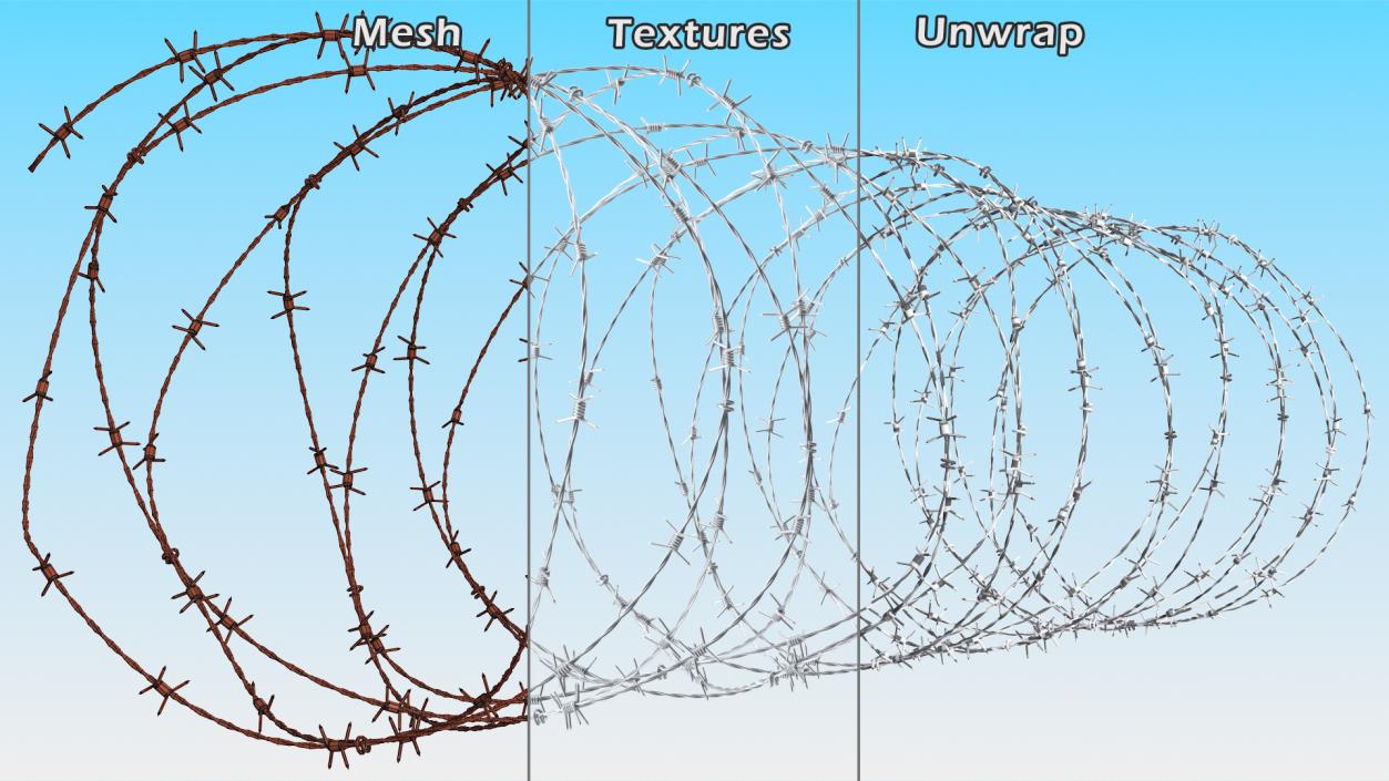 Razor Wire Obstacle 3D model